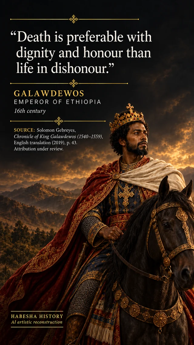 Galawdewos quote poster
