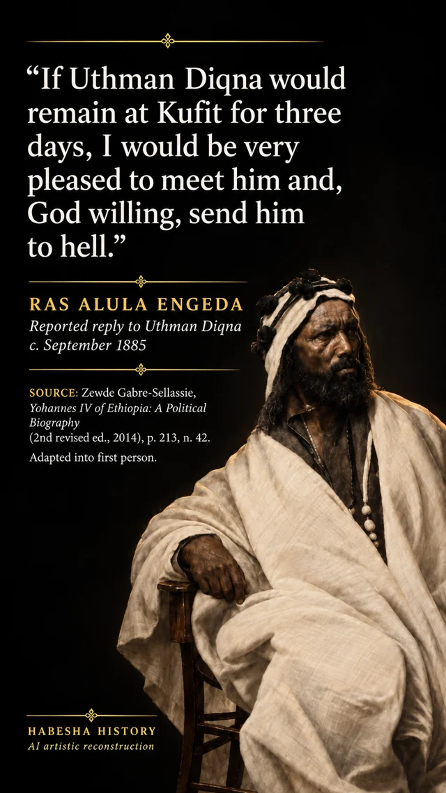 Ras Alula quote poster
