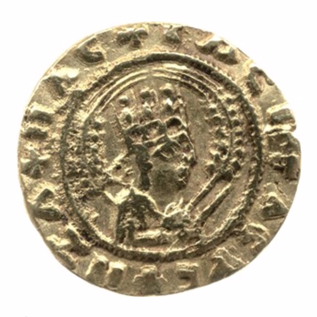 Ezana gold coin with cross. British Museum. 1921,0316.1