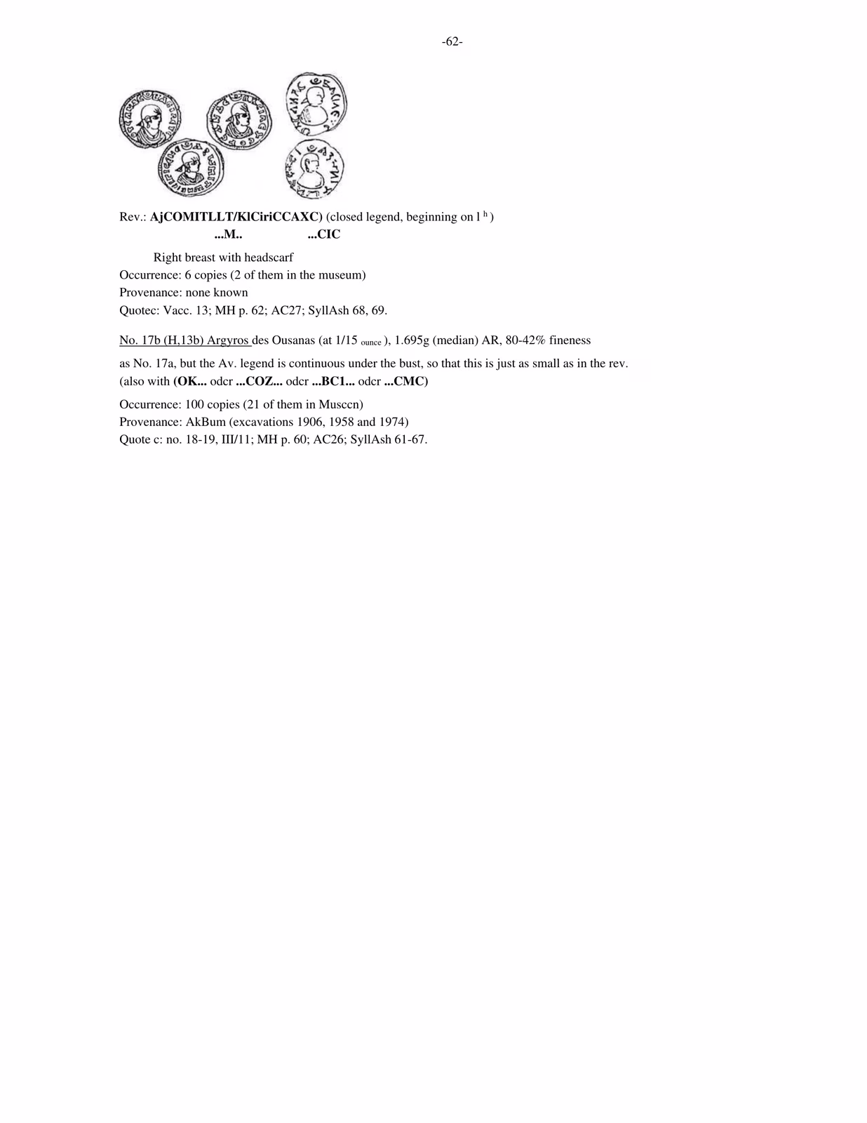 Named catalogue entry: Ousanas, No. 17b.