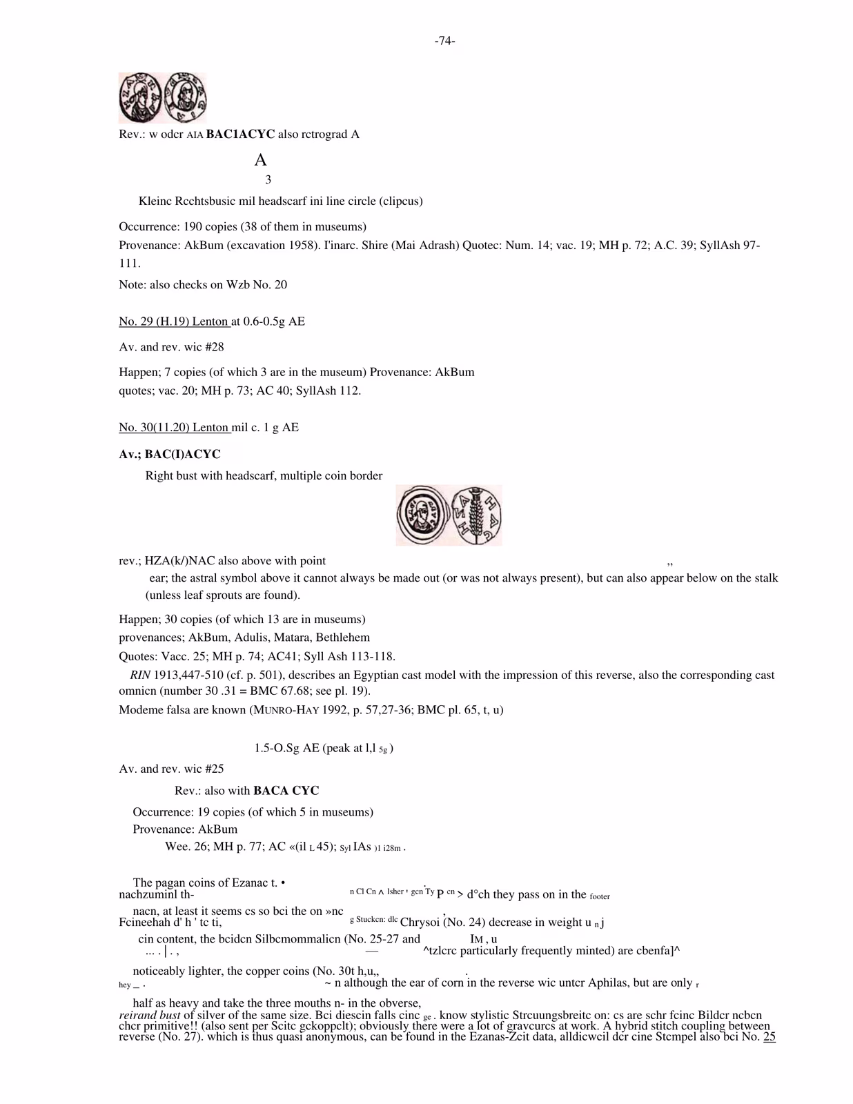 Named Ezana-series catalogue entries, Nos. 29-30.