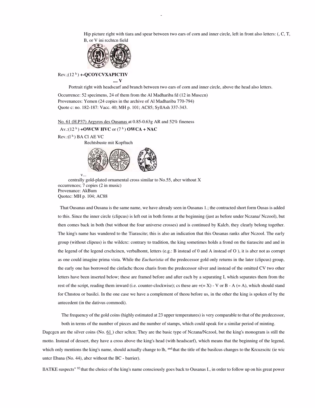 Named catalogue entry: Ousanas, No. 61.