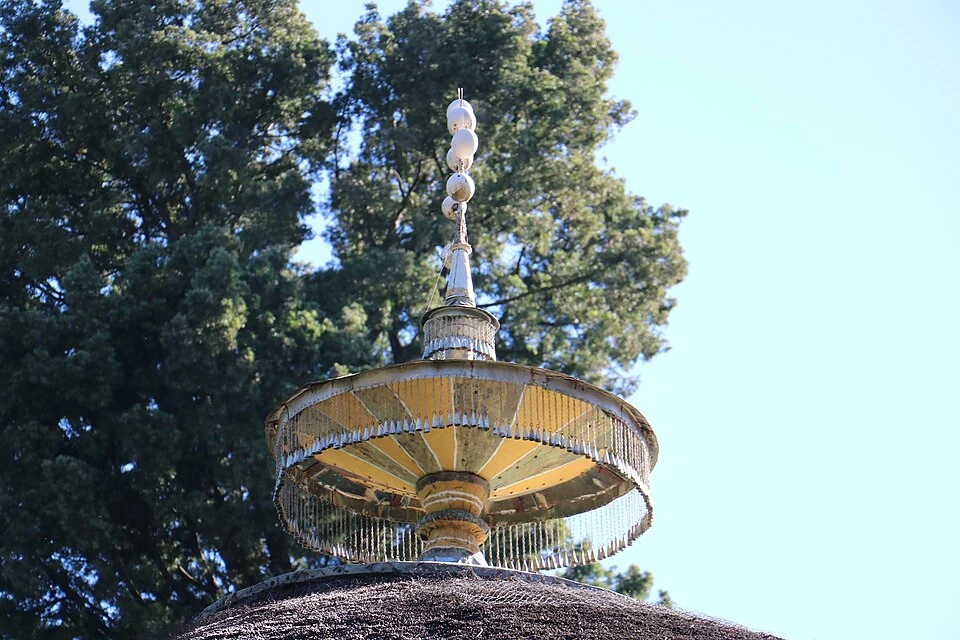 The roof finial of Azwa Maryam Church, Zege.
