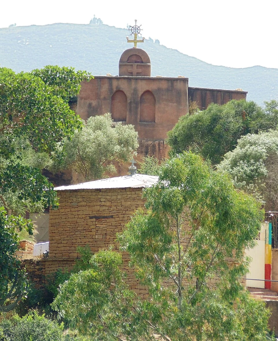 Wukro Chirkos: approach to the church façade.