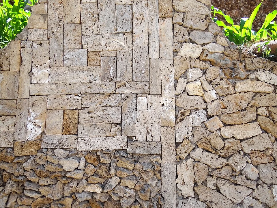 Harar Jugol: detail of the old city wall’s stone masonry.