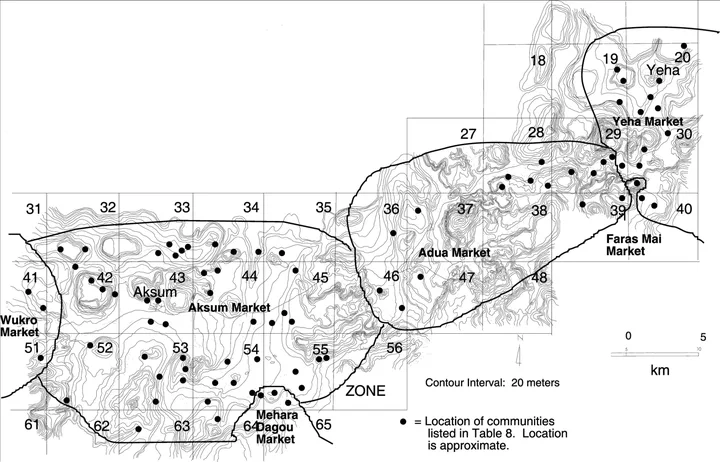Changing Settlement Patterns in the Aksum-Yeha Region of Ethiopia: 700 BC - AD 850 — illustration 1, PDF page 61