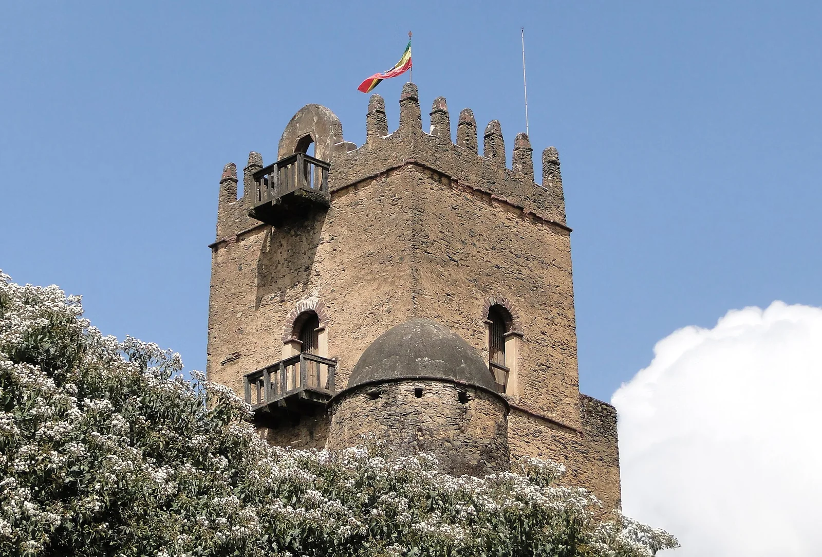 Tower of the Fasilides Palace in the Fasil Ghebbi, Gondar, Ethiopia