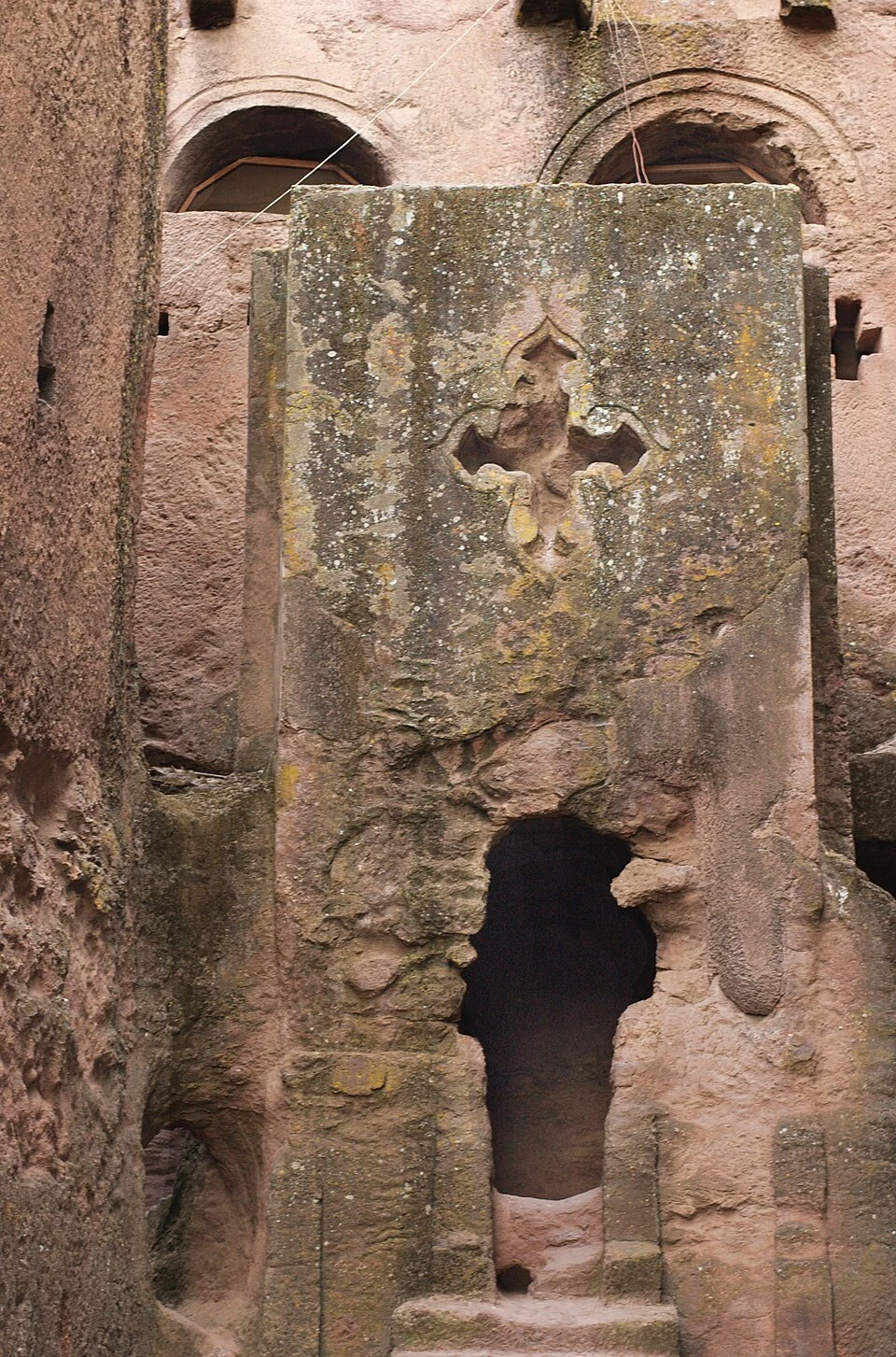 Tomb of Adam, Lalibela: carved entrance façade.