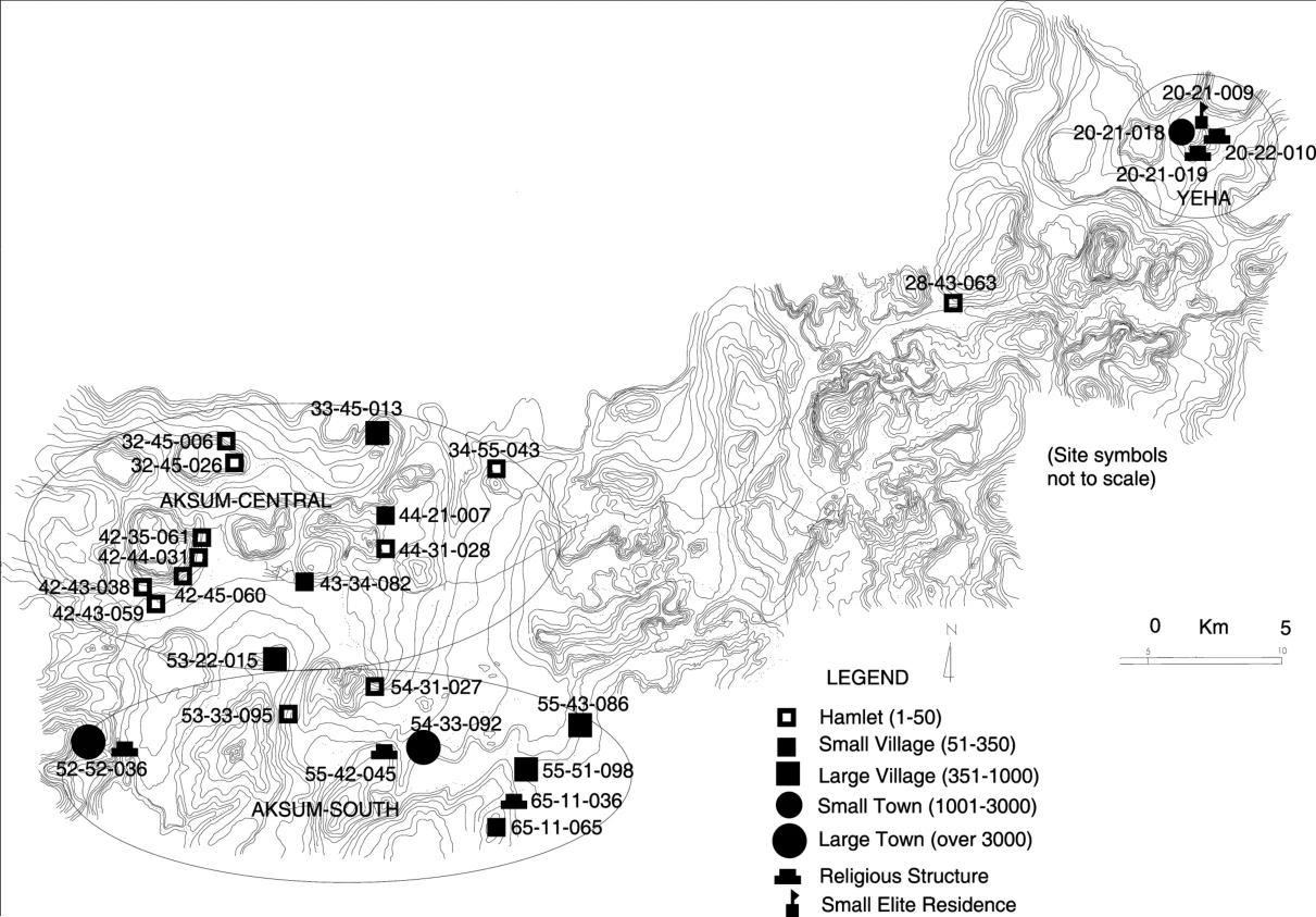 Changing Settlement Patterns in the Aksum-Yeha Region of Ethiopia: 700 BC - AD 850 — illustration 1, PDF page 116