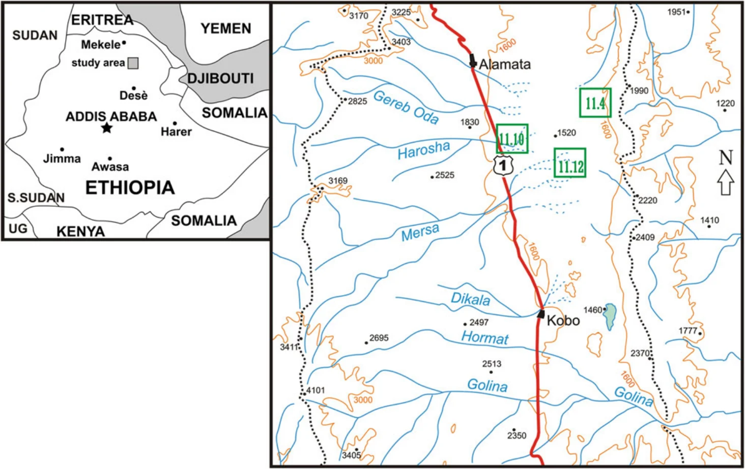 Landscapes and Landforms of Ethiopia — illustration 1, PDF page 216