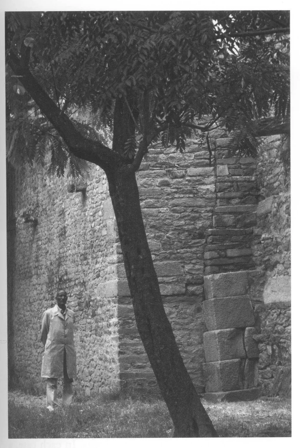 Aksum, Maryam Tsion, the south side of the ancient podium, 1994.