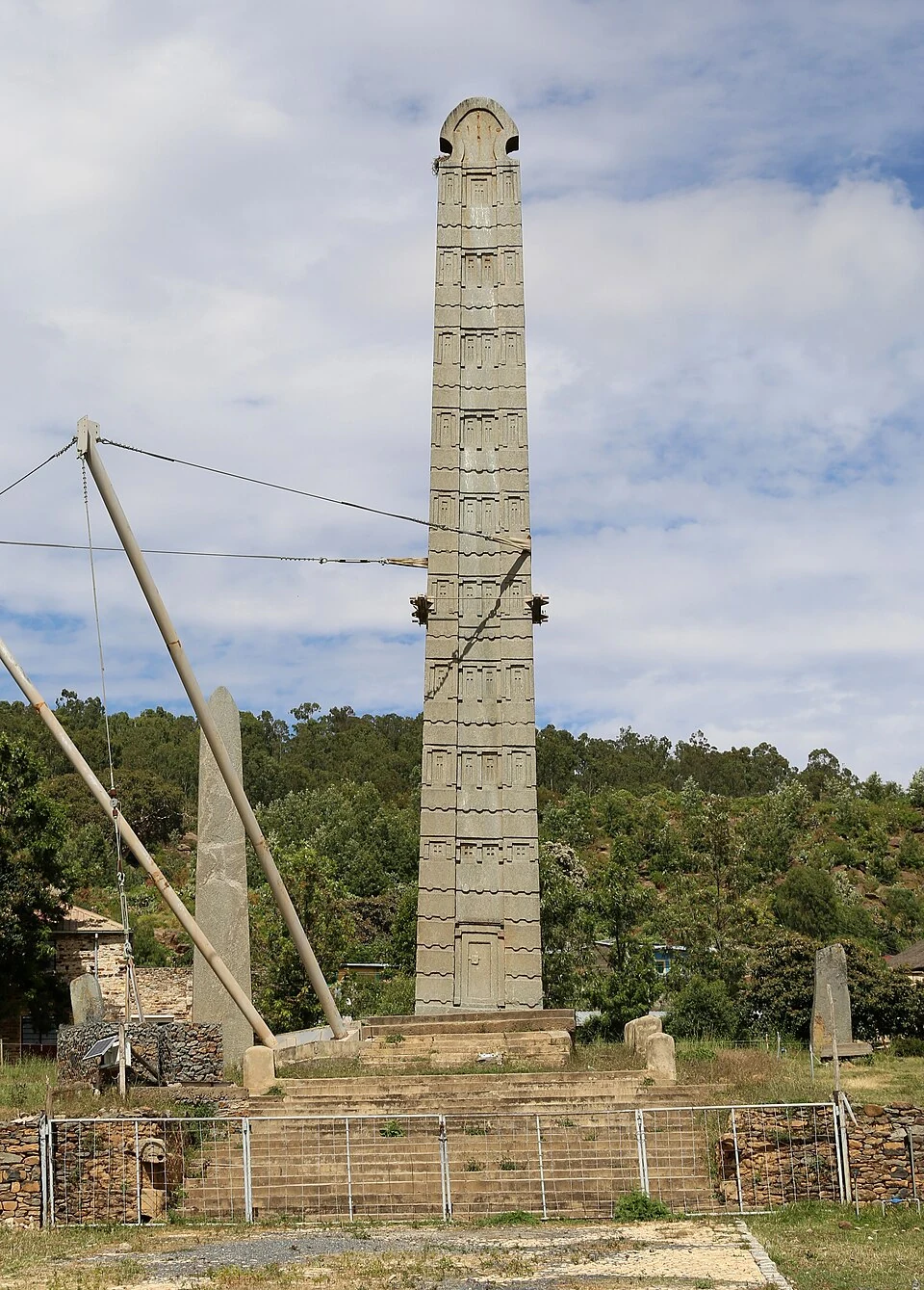 Front of Stele 3 and its stepped base at Aksum.