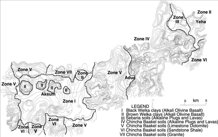 Changing Settlement Patterns in the Aksum-Yeha Region of Ethiopia: 700 BC - AD 850 — illustration 1, PDF page 69
