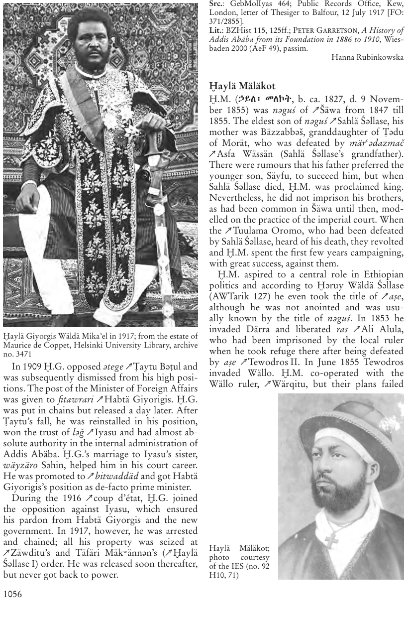Illustrations, Encyclopaedia Aethiopica volume 2, PDF page 1090