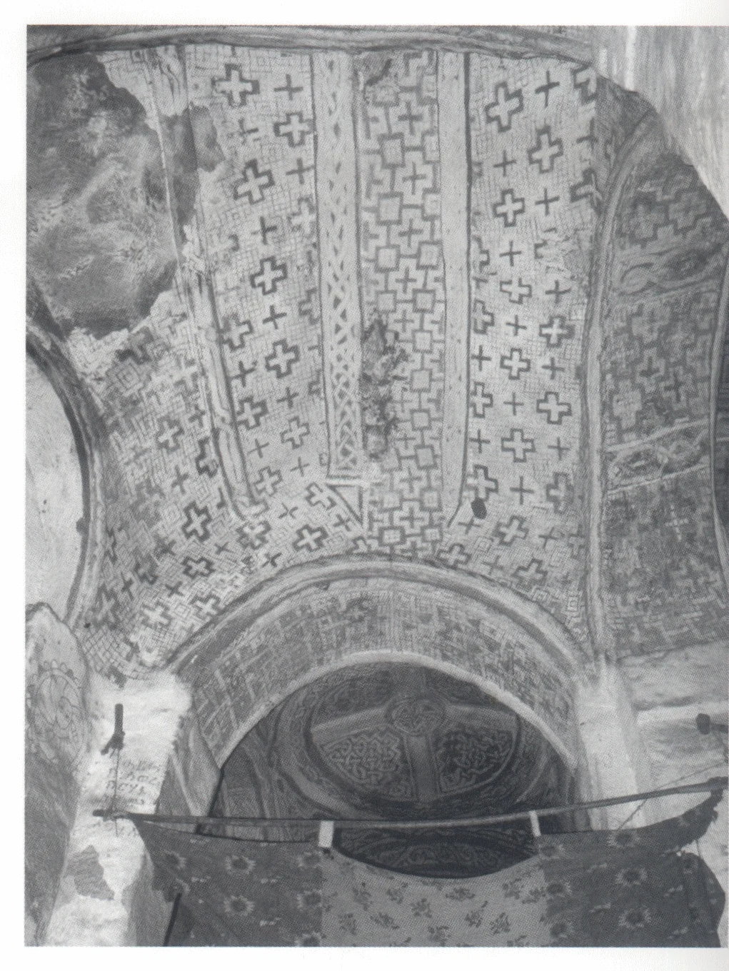 Maryam Debra Tsion, painted ceiling of the north aisle, 2006. Note also the domed ceiling of the eastern lateral sanctuary.