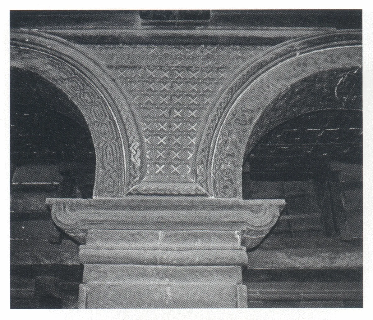 Imrahanna Kristos church, pillar, brackets and arches, 2001.