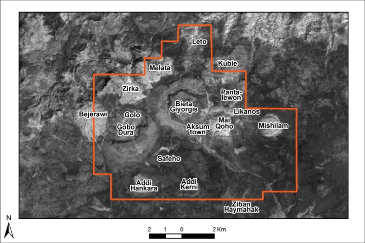 Ancient Settlement Patterns in the Area of Aksum (Tigray, Northern Ethiopia) – Ca. 900 BCE–800/850 CE — illustration 1, PDF page 46