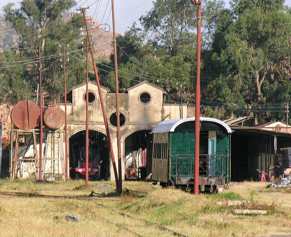 Asmara Railway Station complex: locomotive-shed façades.