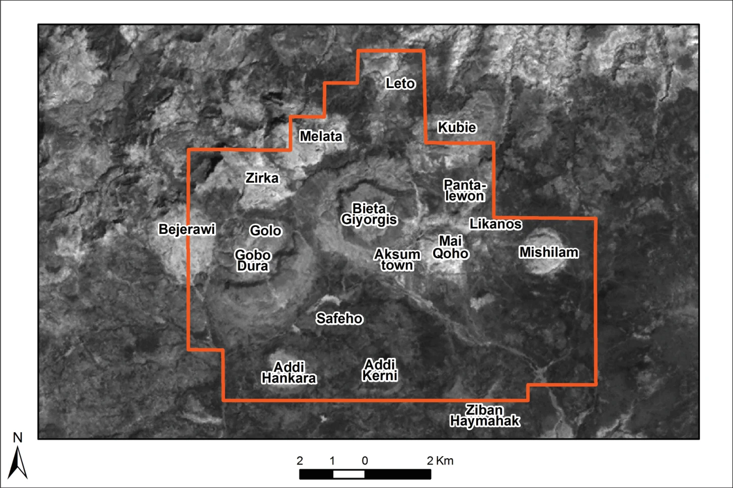 Ancient Settlement Patterns in the Area of Aksum (Tigray, Northern Ethiopia) – Ca. 900 BCE–800/850 CE — illustration 1, PDF page 46