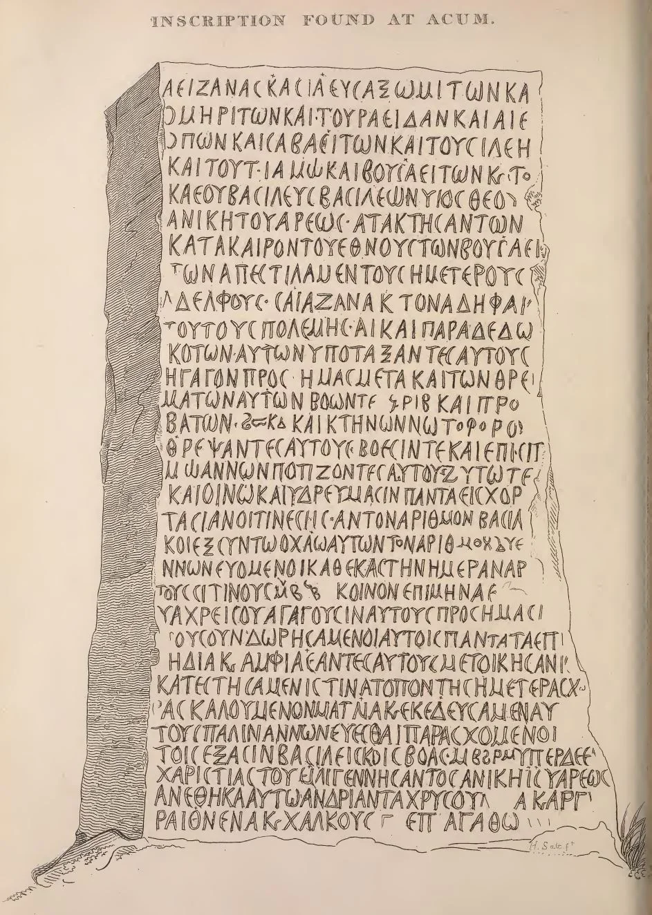 Henry Salt - Inscription found at Axum