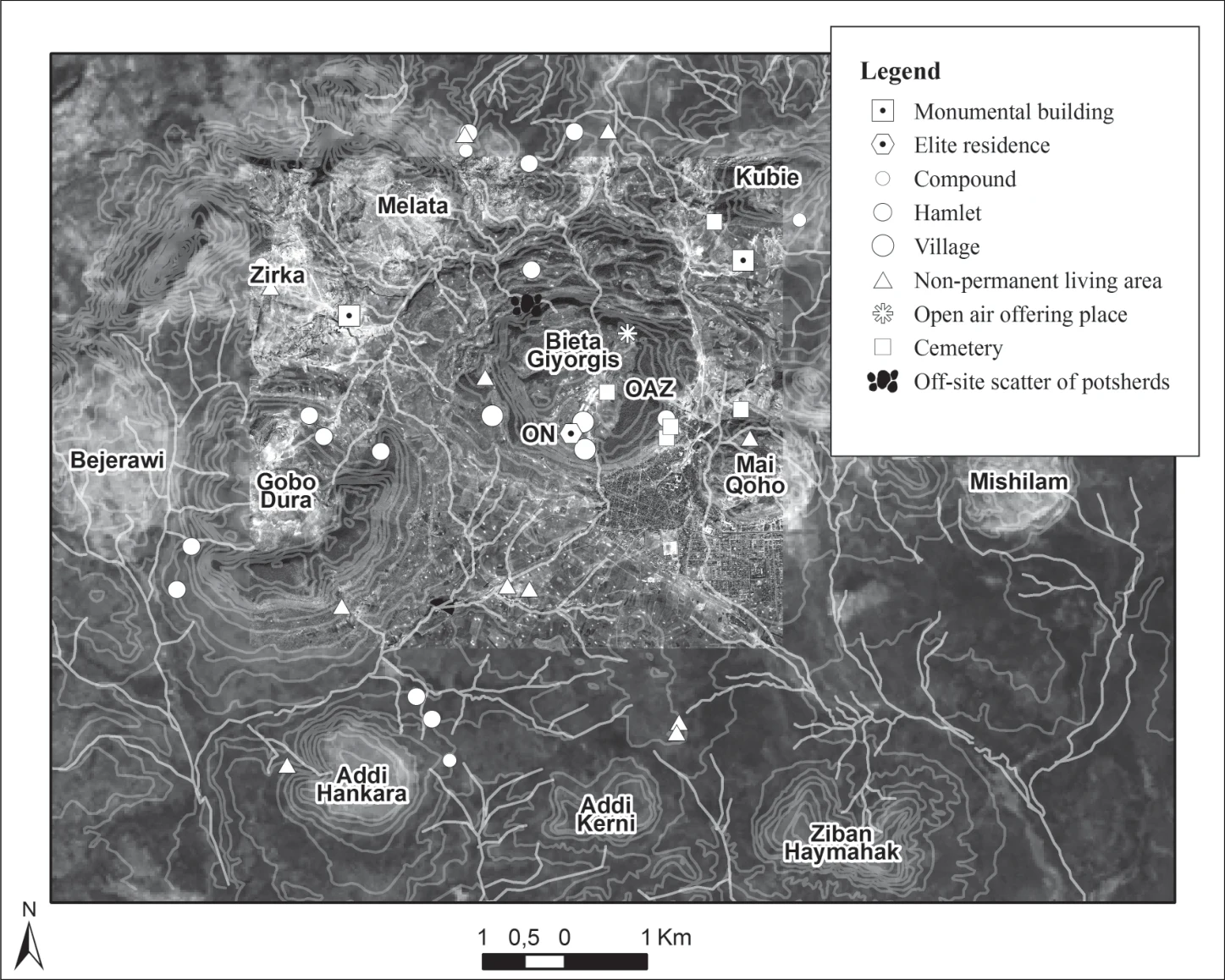 Ancient Settlement Patterns in the Area of Aksum (Tigray, Northern Ethiopia) – Ca. 900 BCE–800/850 CE — illustration 1, PDF page 108