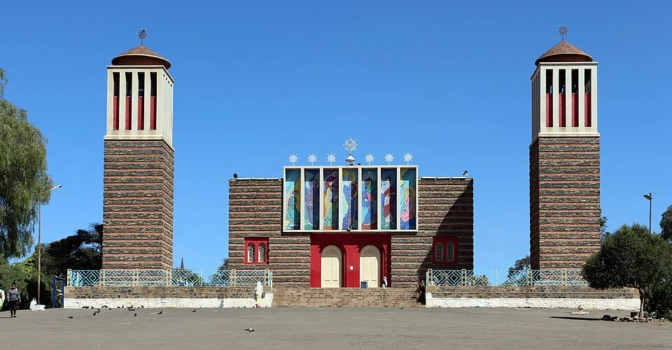 Front of Enda Mariam Cathedral, Asmara.