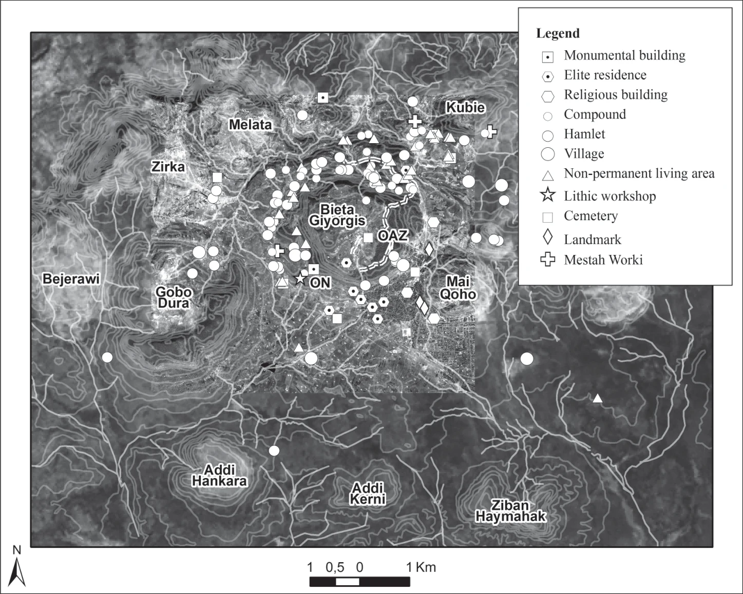 Ancient Settlement Patterns in the Area of Aksum (Tigray, Northern Ethiopia) – Ca. 900 BCE–800/850 CE — illustration 1, PDF page 110