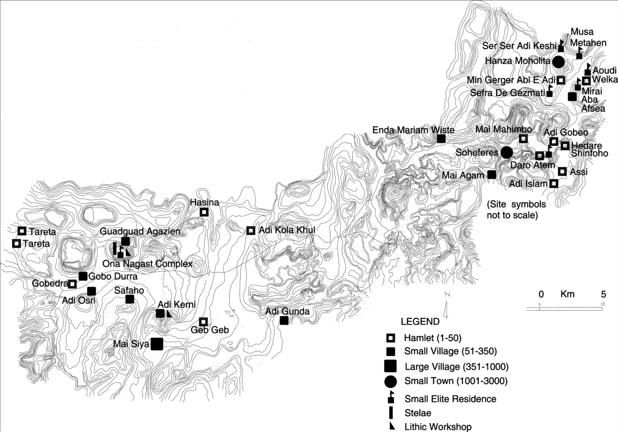 Changing Settlement Patterns in the Aksum-Yeha Region of Ethiopia: 700 BC - AD 850 — illustration 1, PDF page 133