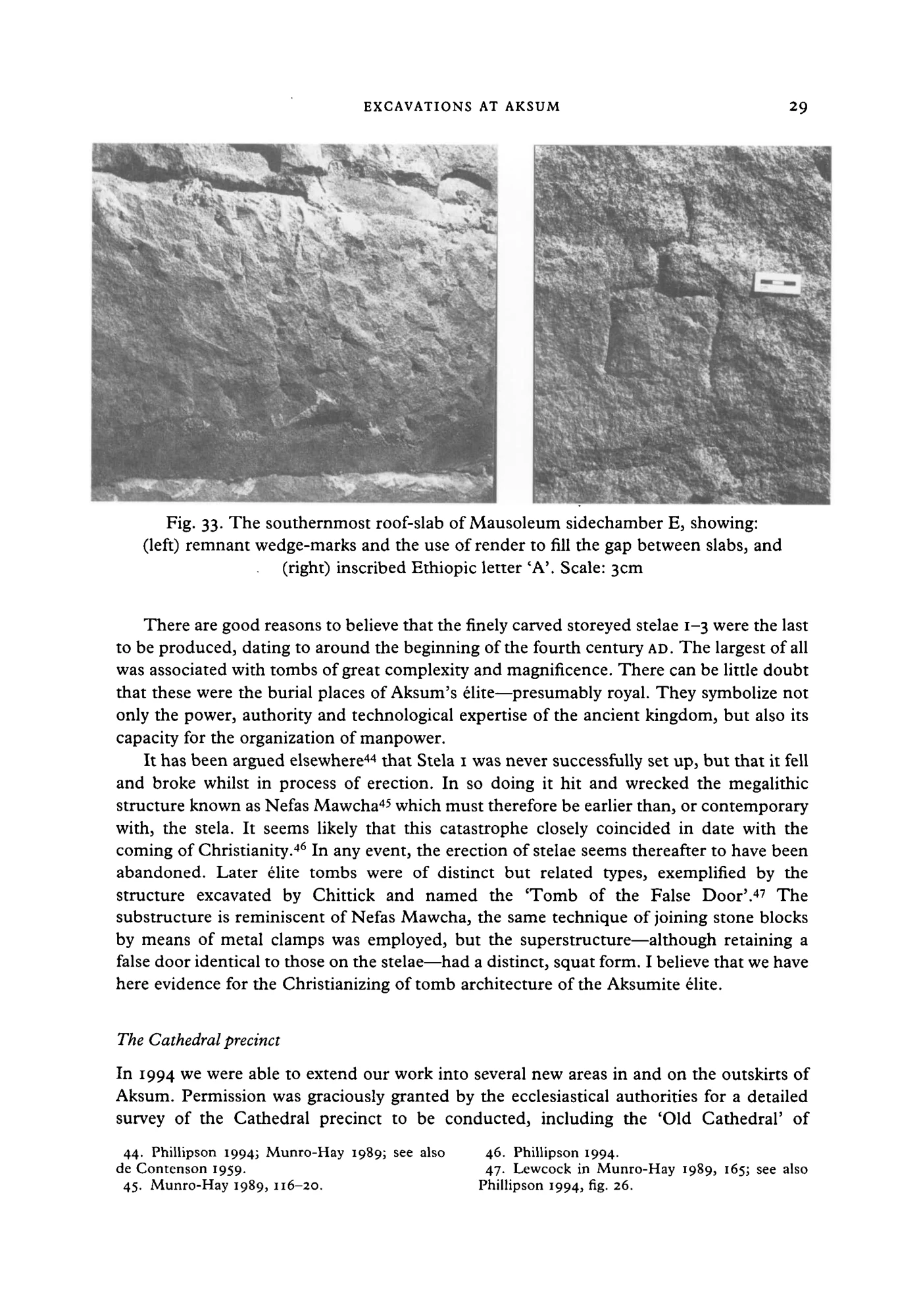 Excavations at Aksum, Ethiopia, 1993-4 — illustrated page 29