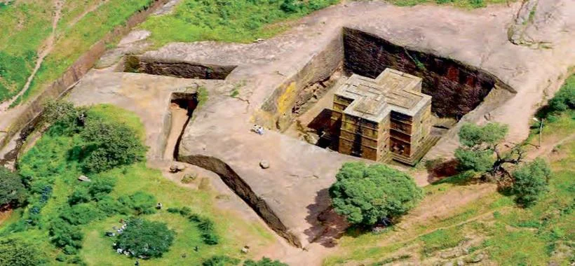 Figure 3.2 Bete-Giyorgis, one of the 11 Rock Hewn Churches of Lalibela
