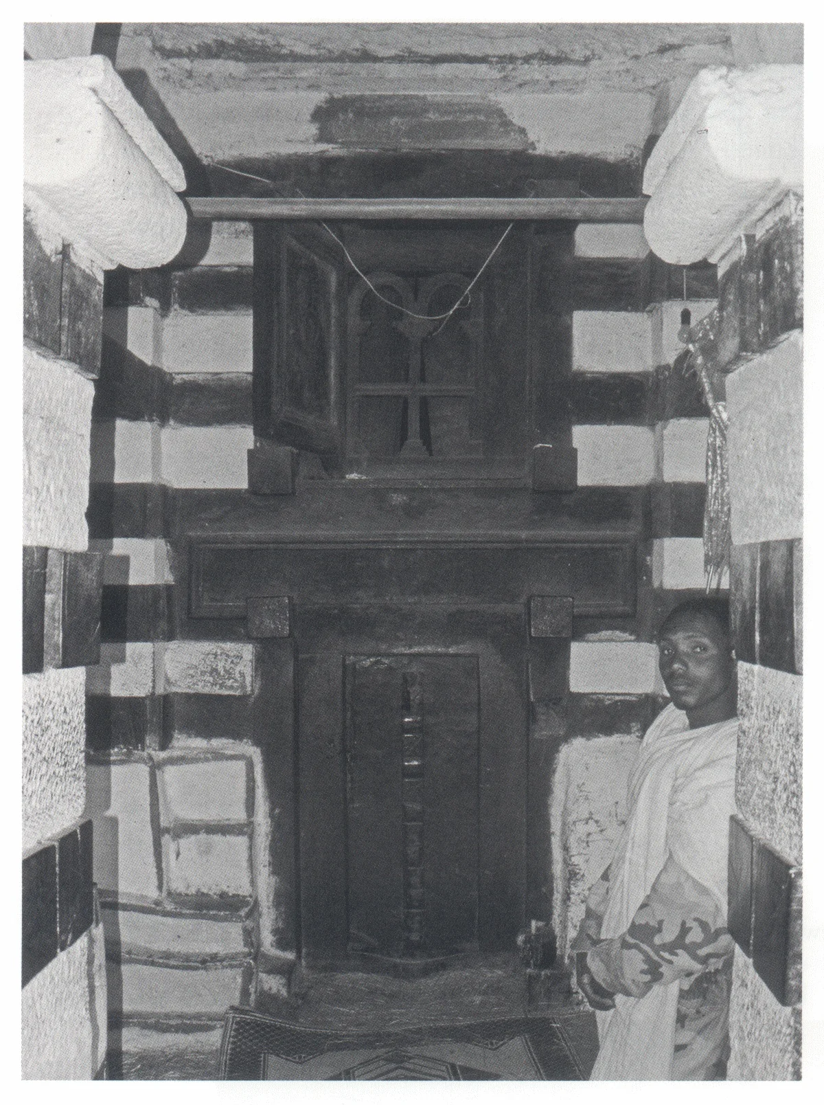 Mika’el Debra Selam, the south door of the inner church and the window over it, viewed through the ‘porch’, 2006.