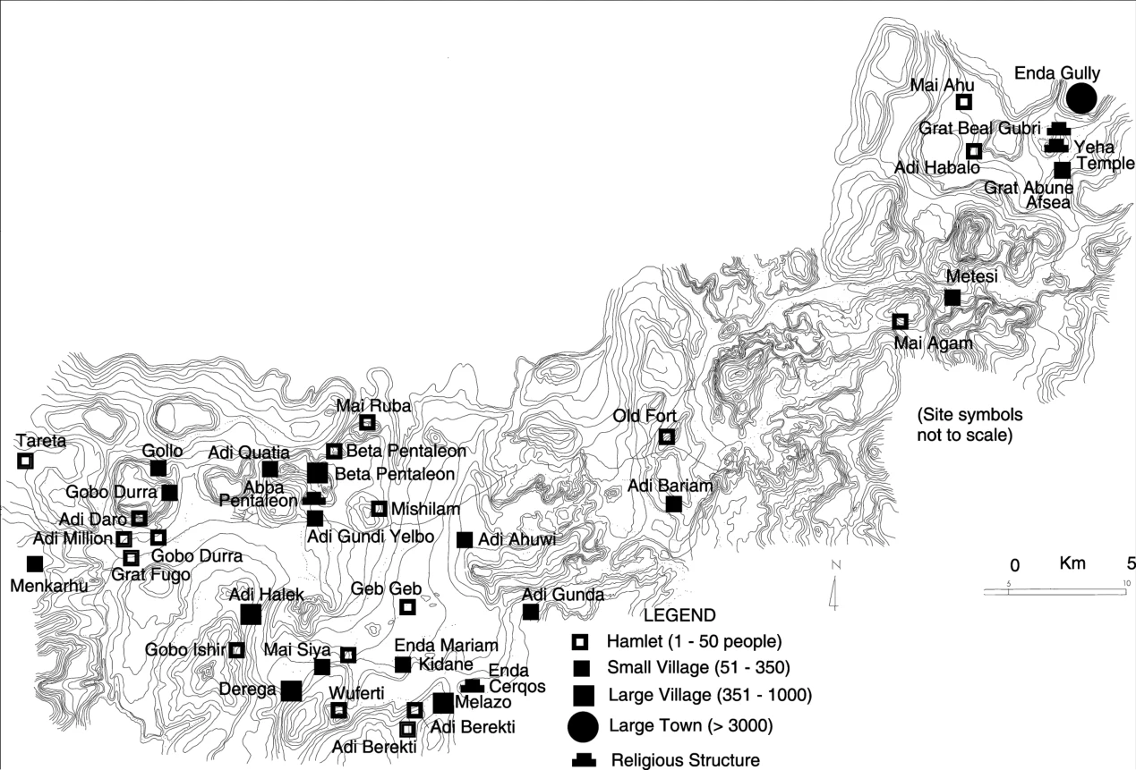 Changing Settlement Patterns in the Aksum-Yeha Region of Ethiopia: 700 BC - AD 850 — illustration 1, PDF page 97
