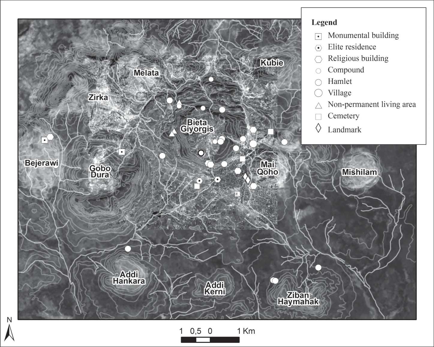 Ancient Settlement Patterns in the Area of Aksum (Tigray, Northern Ethiopia) – Ca. 900 BCE–800/850 CE — illustration 1, PDF page 112
