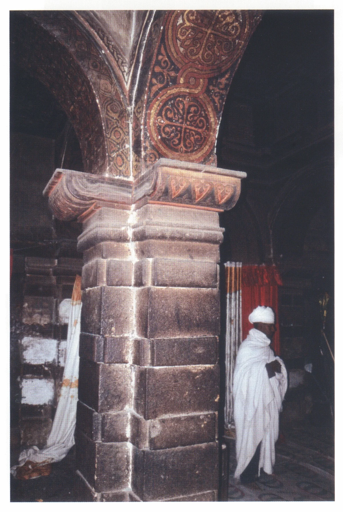 Imrahanna Kristos church, the Aksumite frieze in the nave, 2001.