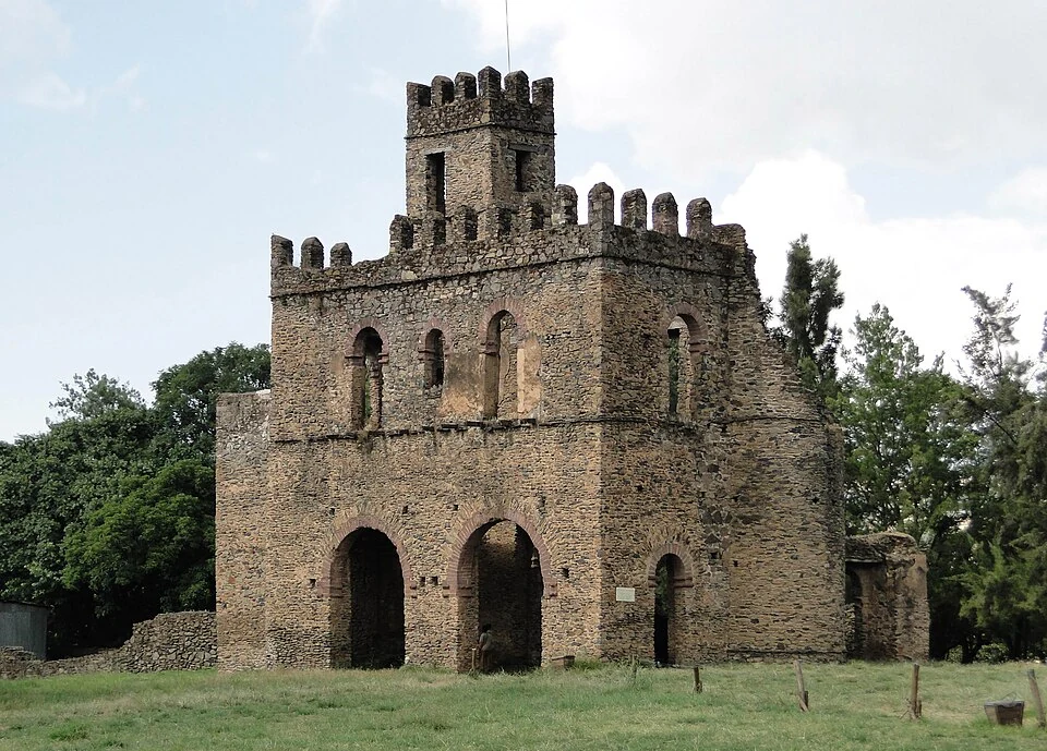 Chancellery of Yohannes I: front façade and arched entrance.