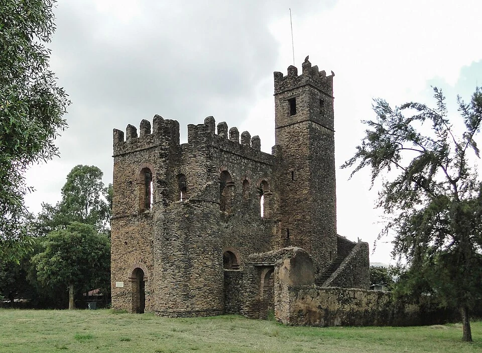 Chancellery of Yohannes I: side elevation and square tower.
