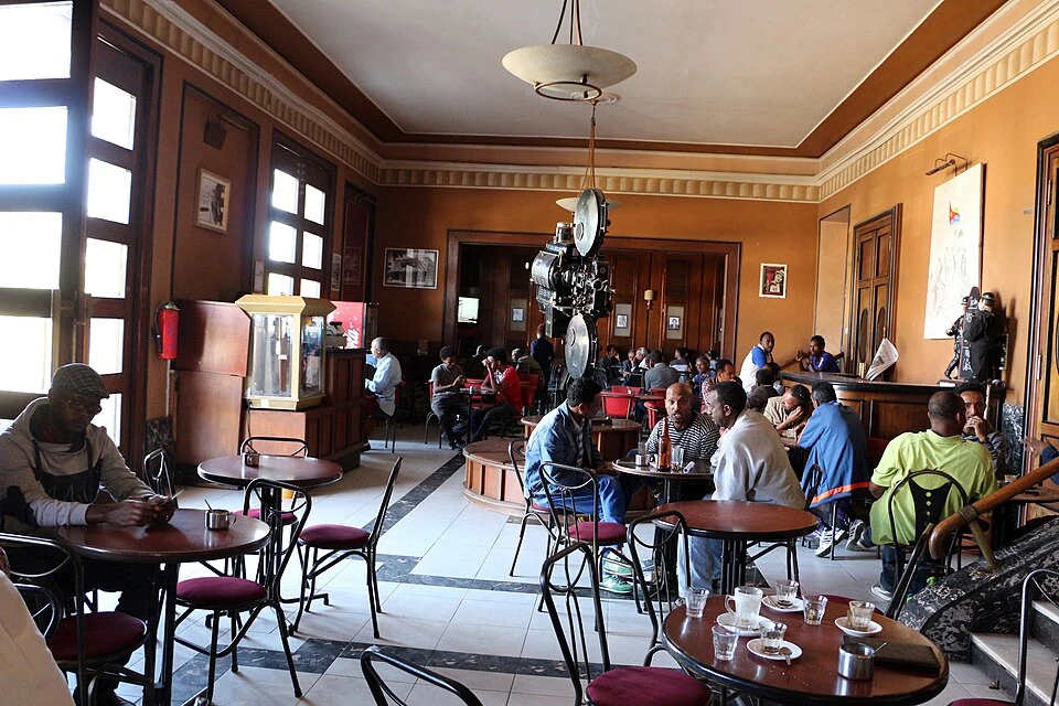 Cinema Roma, Asmara: café interior.
