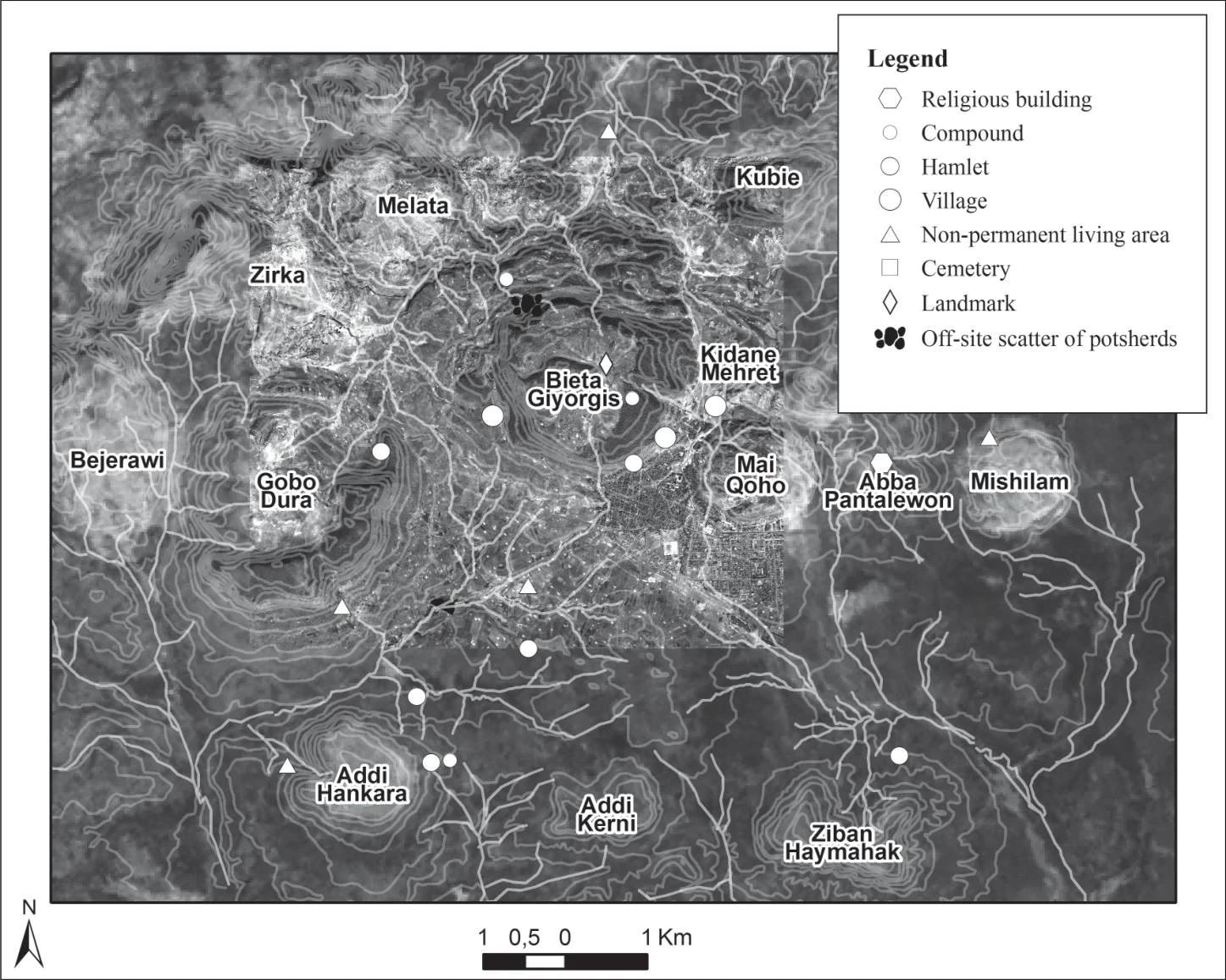 Ancient Settlement Patterns in the Area of Aksum (Tigray, Northern Ethiopia) – Ca. 900 BCE–800/850 CE — illustration 1, PDF page 107