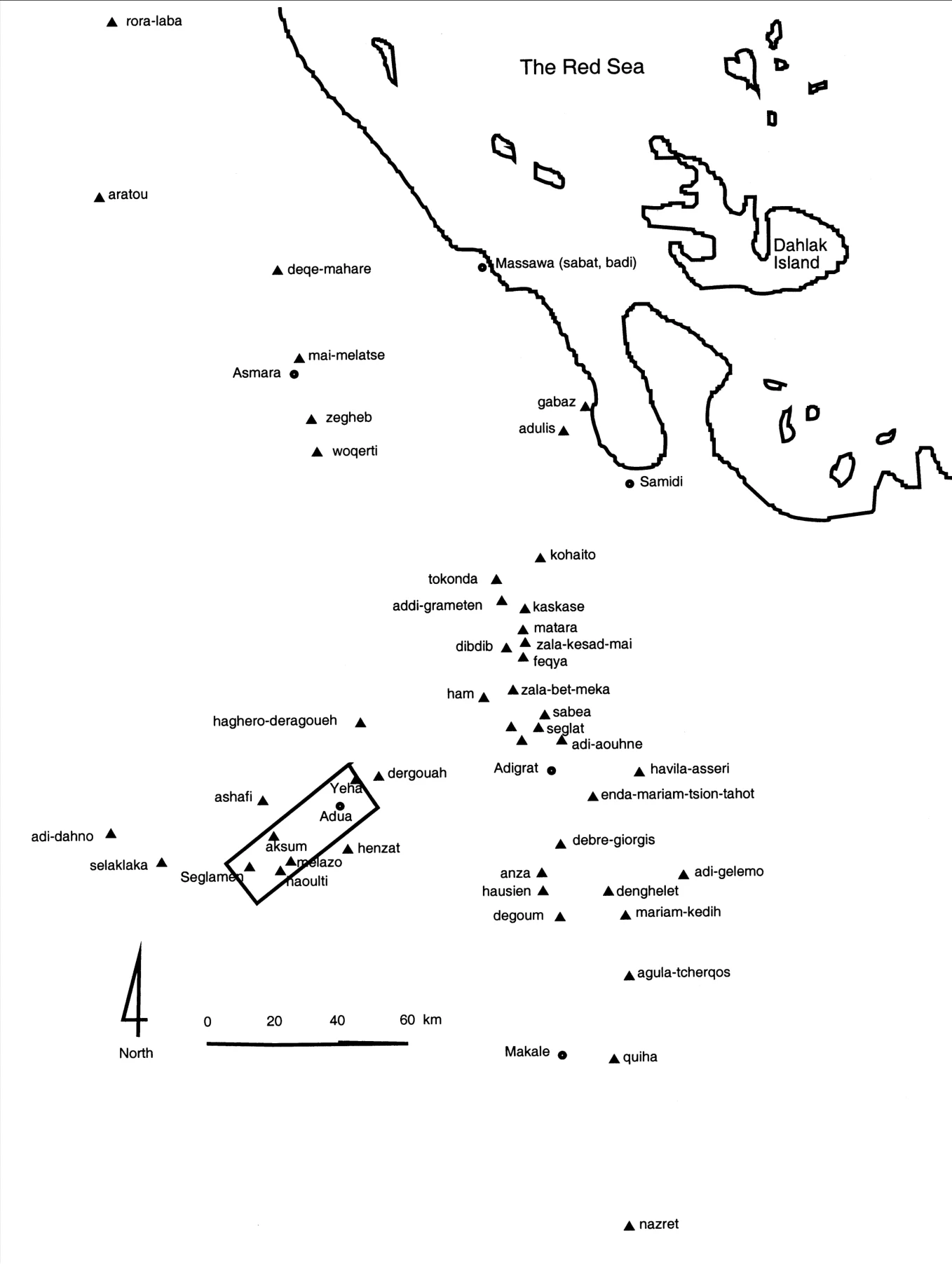Changing Settlement Patterns in the Aksum-Yeha Region of Ethiopia: 700 BC - AD 850 — illustration 1, PDF page 27