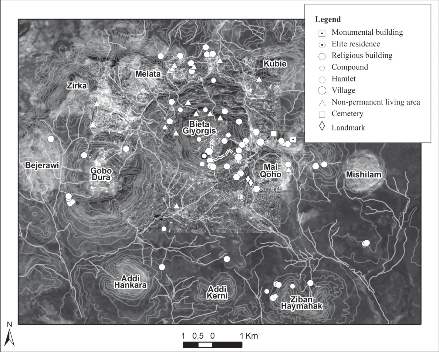 Ancient Settlement Patterns in the Area of Aksum (Tigray, Northern Ethiopia) – Ca. 900 BCE–800/850 CE — illustration 1, PDF page 114
