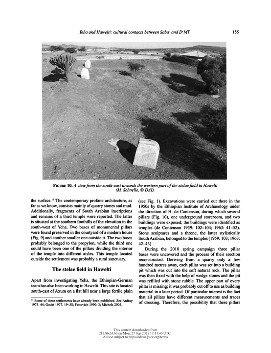 Yeha and Hawelti: cultural contacts between Saba' and D'MT — New research by the German Archaeological Institute in Ethiopia — illustrated page 12