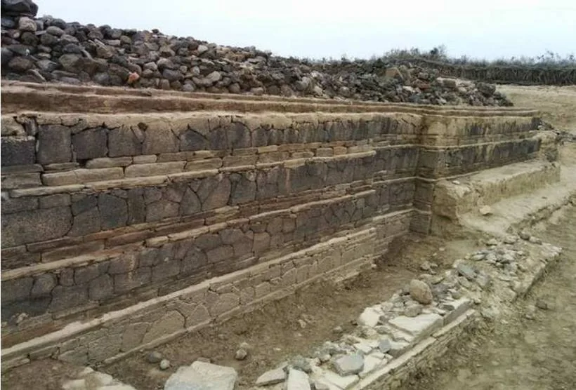 Figure 291 A Re-excavation at Temple A in 2011 This was done by Università Cattolica of Milan. Note the quality of masonry of Grade A in temple A. Image source Diego Salinas