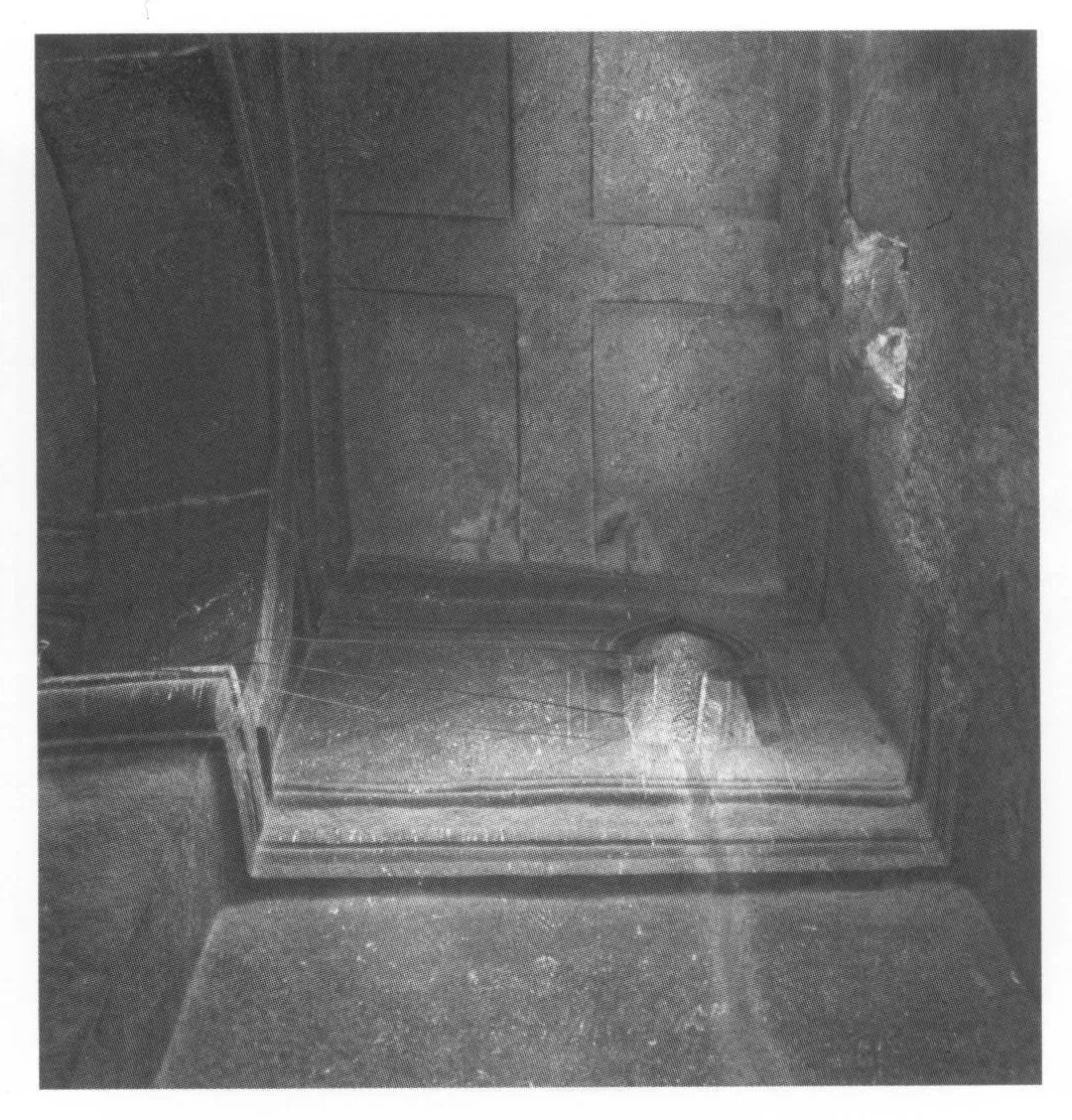 Beta Giyorgis, the interior of the southern ‘transept’, looking east to show the asymmetric position of the upper window, 2006.