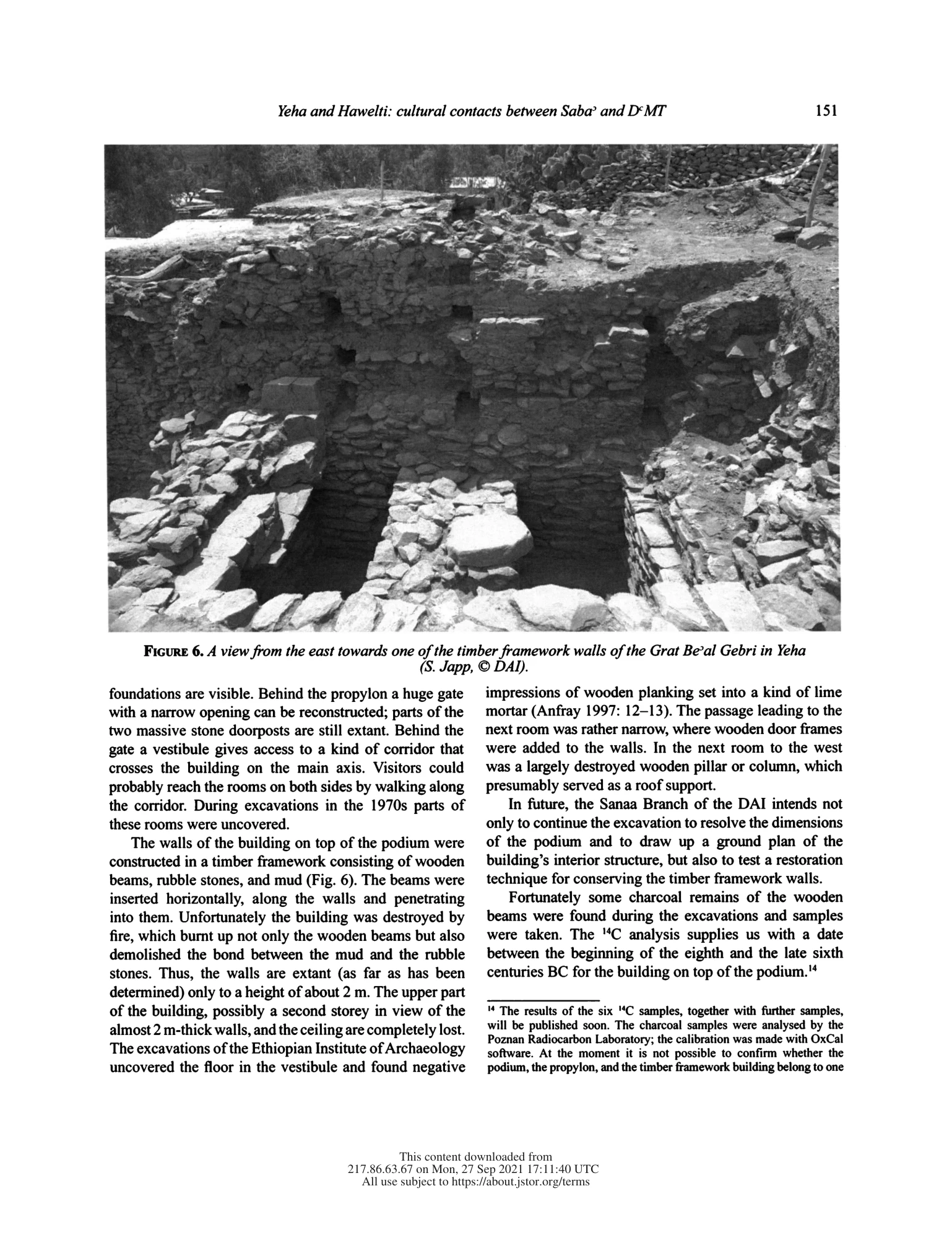 Yeha and Hawelti: cultural contacts between Saba' and D'MT — New research by the German Archaeological Institute in Ethiopia — illustrated page 8