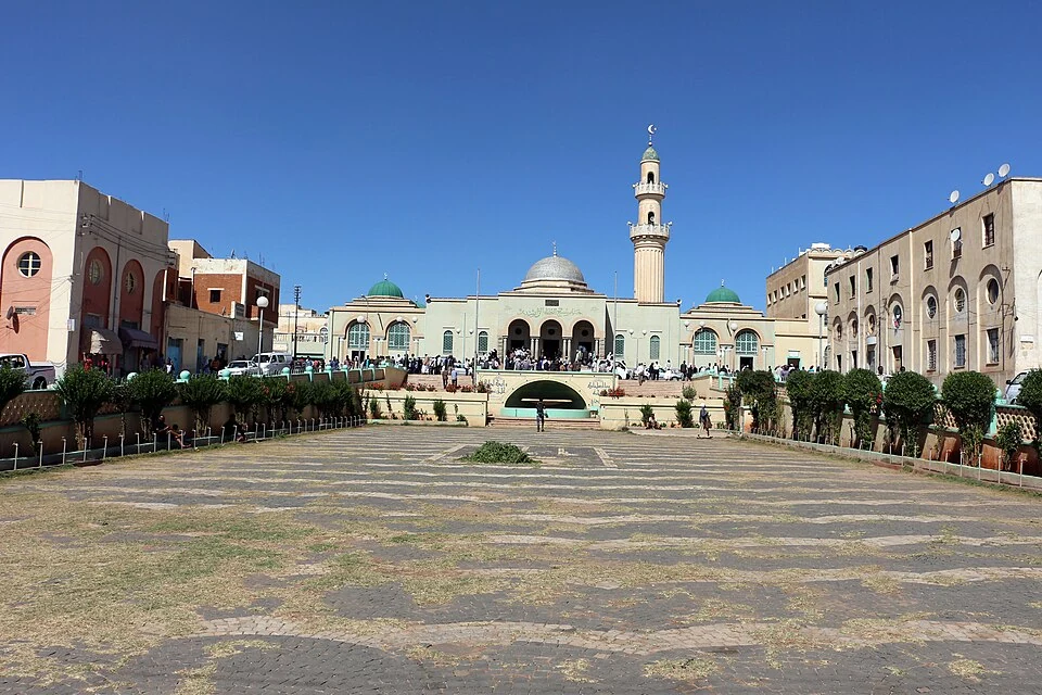 The Grand Mosque of Asmara, seen across its forecourt.
